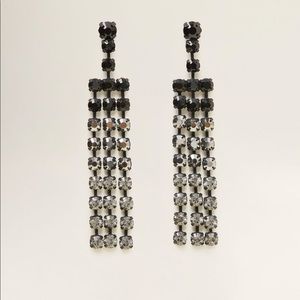 NWT Mango Crystal Earrings